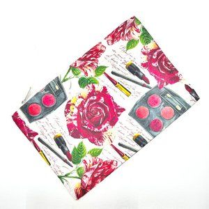New / Handcrafted - Hand Decorated Cosmetic / Travel Zipper Pouch Bag
